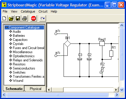 Stripboard Magic schematic view