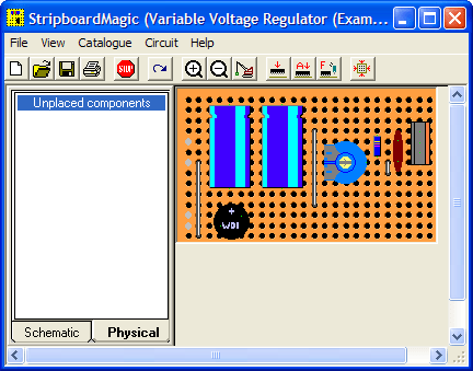 Stripboard Magic board layout view